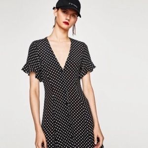 Zara polka dot mini dress